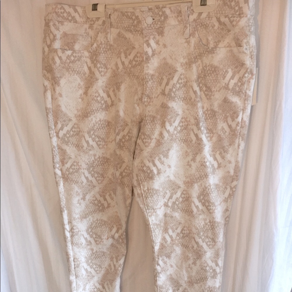 Snake Print Stretch Pants